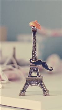 Eiffel Tower Moustache Hat Miniature wallpaper