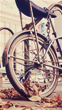 Vintage Hipster Bike Chained iPhone 6(s)~8(s) wallpaper