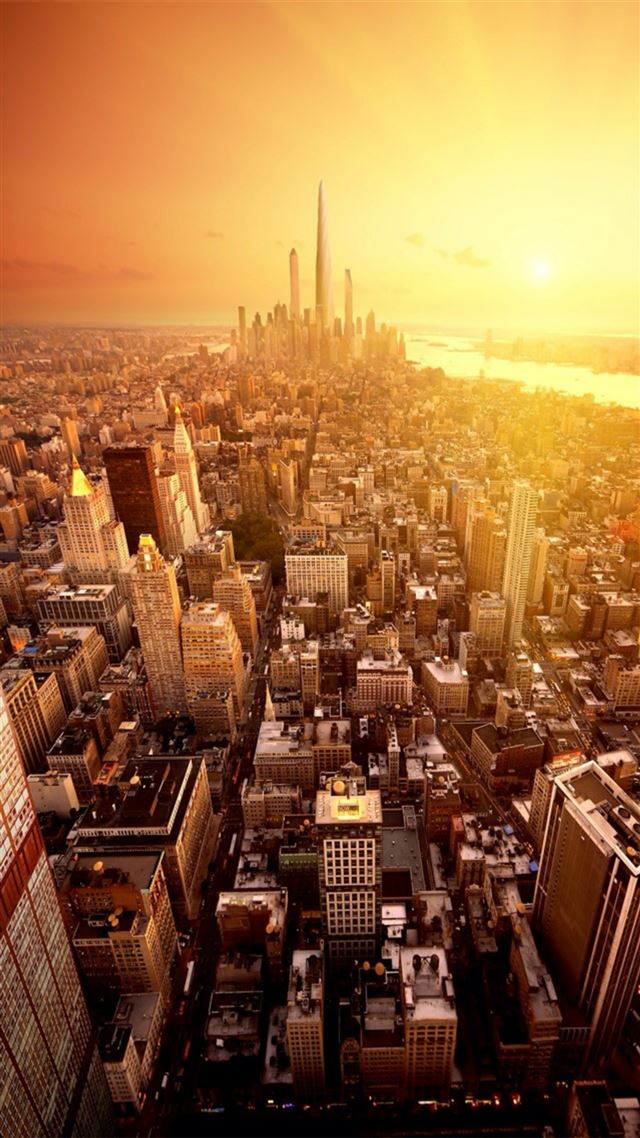 1080x1920 Nature Golden Sunshine Cityscape Overview - architecture iPhone 8 Wallpaper