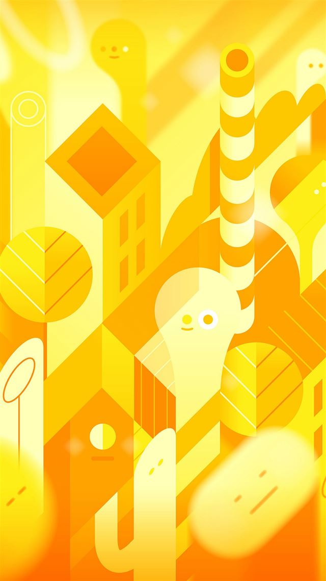 1080x1920 Android Lollipop Yellow Cute Illust Pattern - orange iPhone 8 Wallpaper