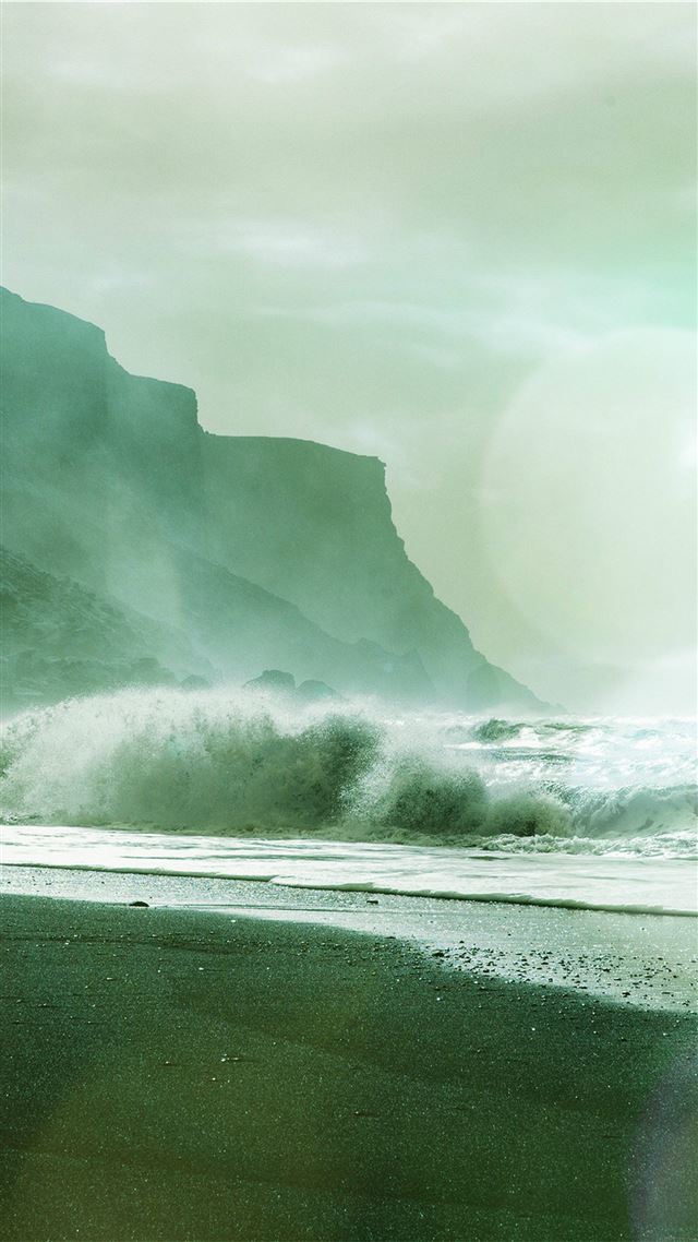 1080x1920 Sea Beach Nature Green Flare - sea iPhone 8 Wallpaper