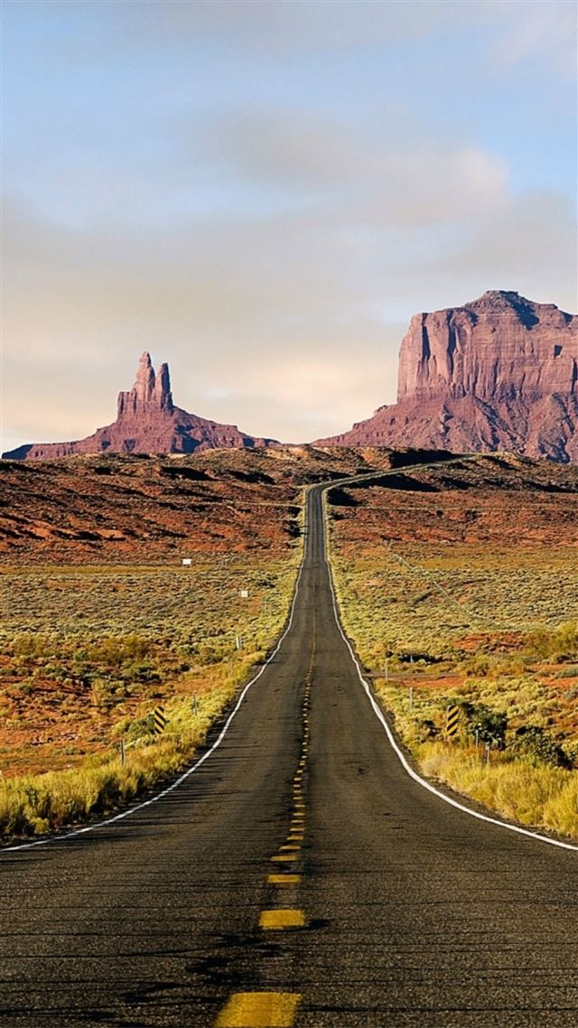 1080x1920 Nature Endless Road Rock Mountains Landscape - skyscape iPhone 8 Wallpaper