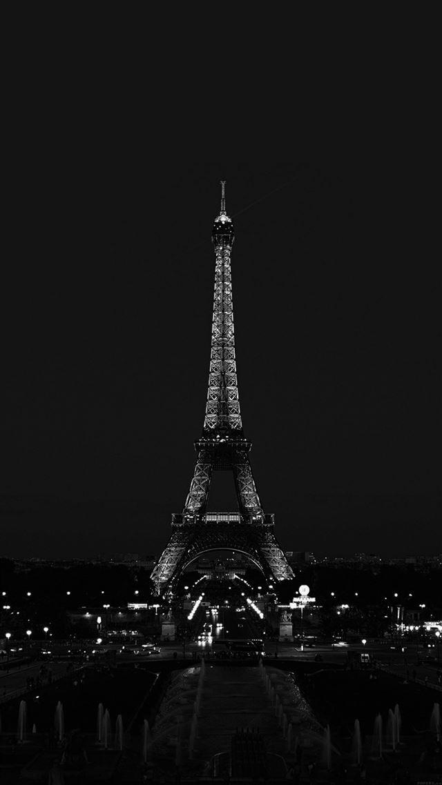 1080x1920 Paris Night France City Dark Eiffel Tower - architecture iPhone 8 Wallpaper