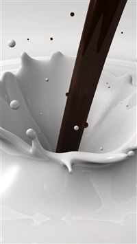 Chocolate Milk Splash 3D Art wallpaper