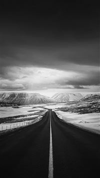 Road To Heaven Snow Mountain Dark Nature Winter wallpaper