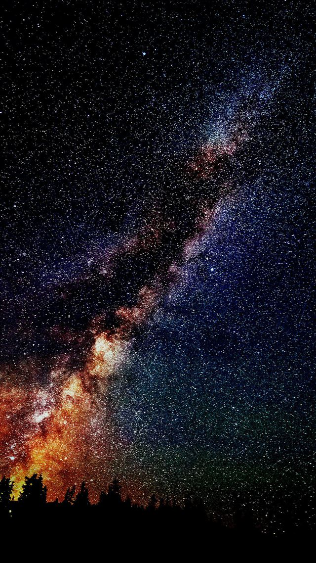 1080x1920 Star Gazing Night Flare Color Green Nature Sky - color iPhone 8 Wallpaper