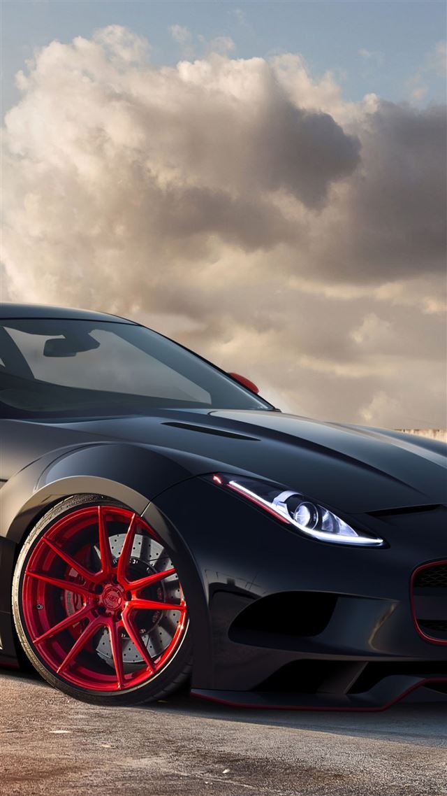 1080x1920 Jaguar C X16 Black Red Rims - luxury iPhone 8 Wallpaper
