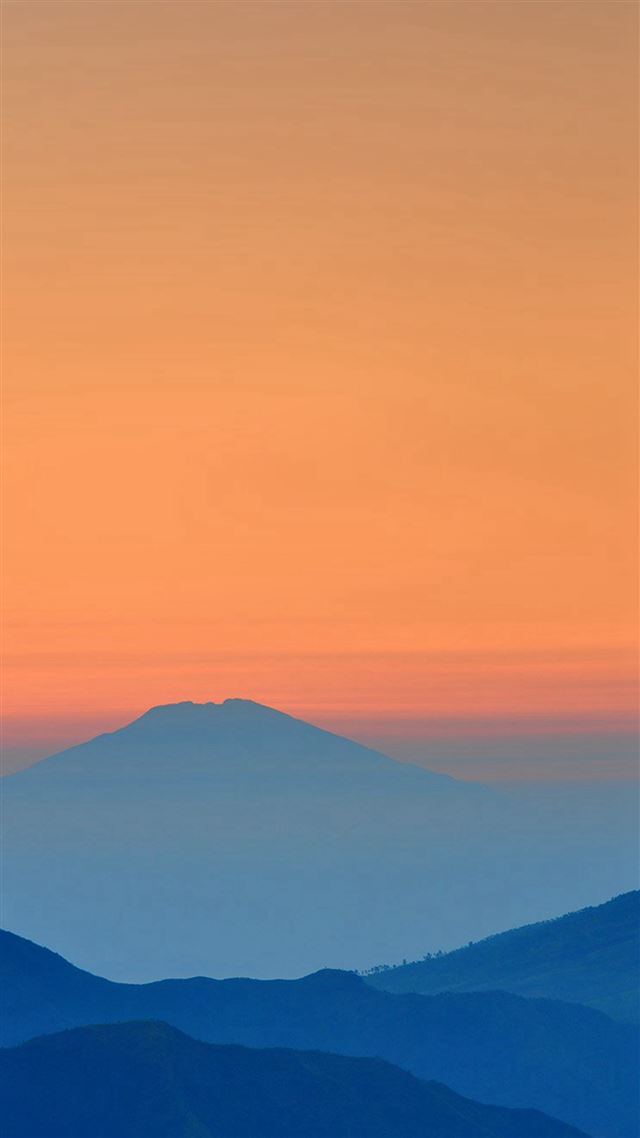 1080x1920 Landscape Sunrise Mountain Nature Red Blue - blur iPhone 8 Wallpaper