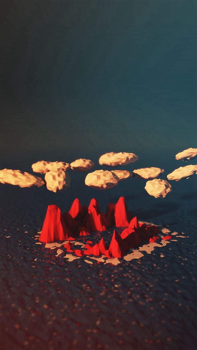 1080x1920 Low Poly Art Abstract Illust Island Dark - polygon iPhone 8 Wallpaper