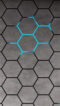 3D Blue Shiny Light Honey Comb Pattern Abstract Background wallpaper