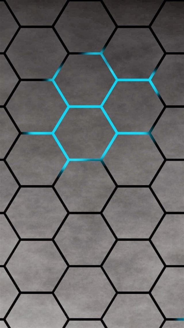 1080x1920 3D Blue Shiny Light Honey Comb Pattern Abstract Background - 3d iPhone 8 Wallpaper
