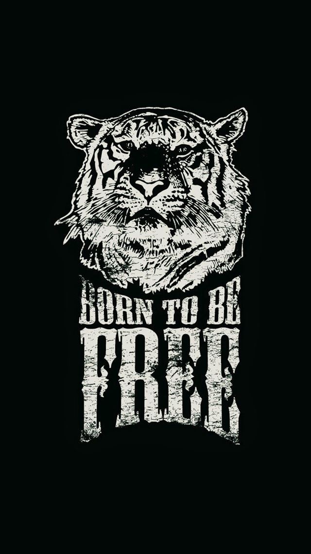 1080x1920 Born To Be Free Tiger Illustration - tiger iPhone 8 Wallpaper
