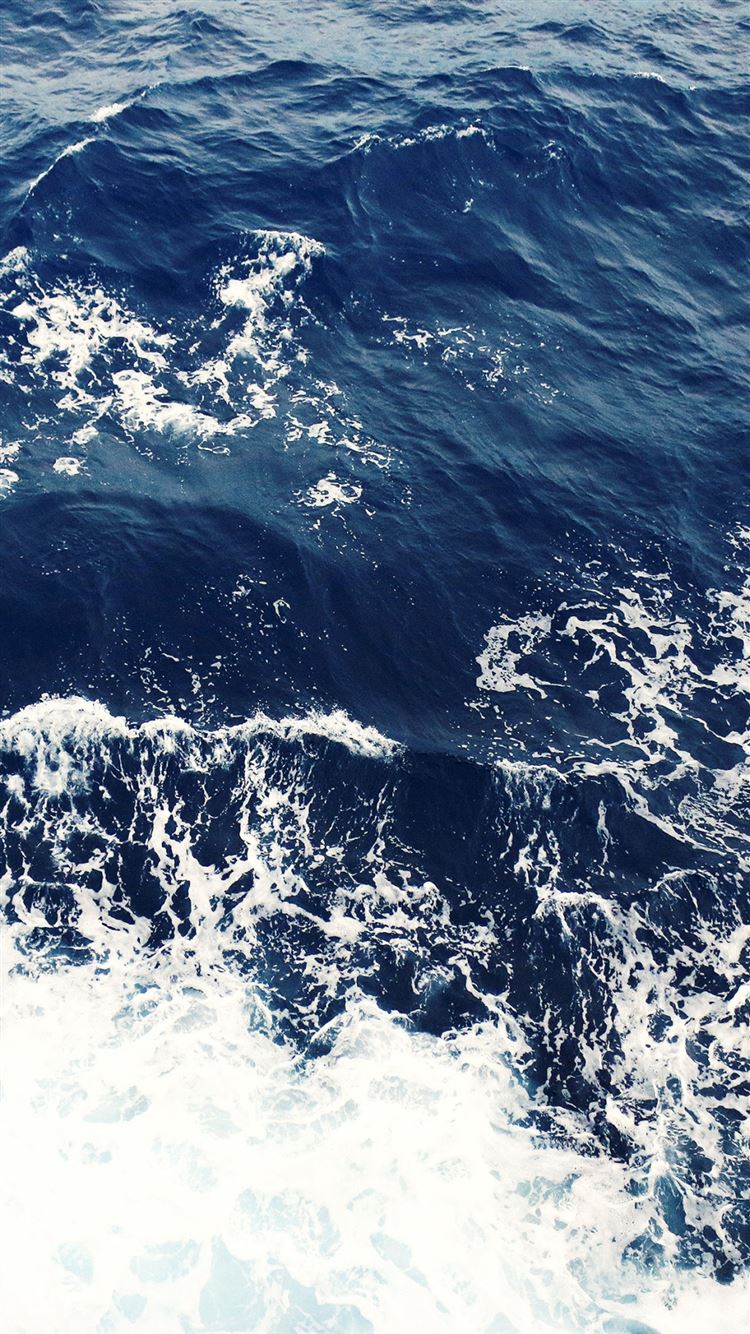 Foamy Blue Ocean Waves iPhone 8 Wallpapers Free Download