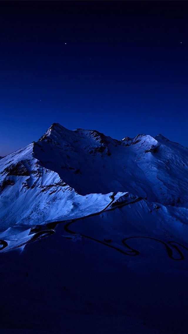 1080x1920 Night Sky Over Snow Mountain Peak - night iPhone 8 Wallpaper