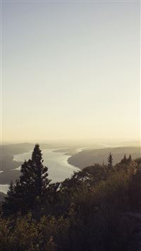 Mountain View Nature River Sky Shine Summer wallpaper