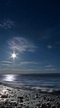 Shining Moon Over Sea wallpaper