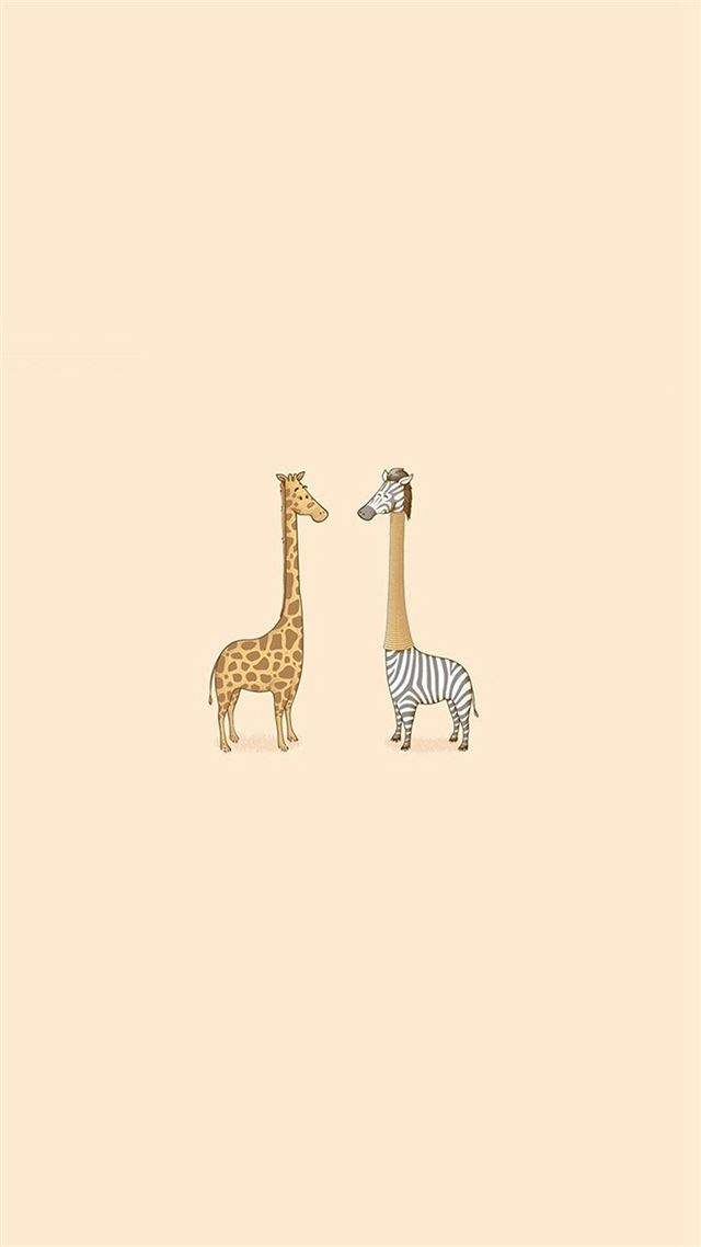 1080x1920 Cute Giraffe Yellow Animal Minimal - couple iPhone 8 Wallpaper