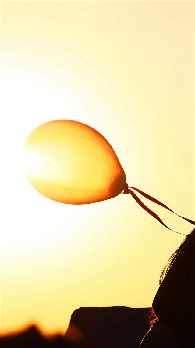 1080x1920 Pure Abstract Balloon Party Yellow - shadow iPhone 8 Wallpaper
