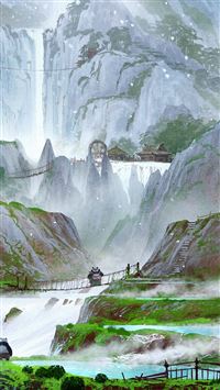 Kungfu Panda Background Art Illust Film iPhone 6(s)~8(s) wallpaper