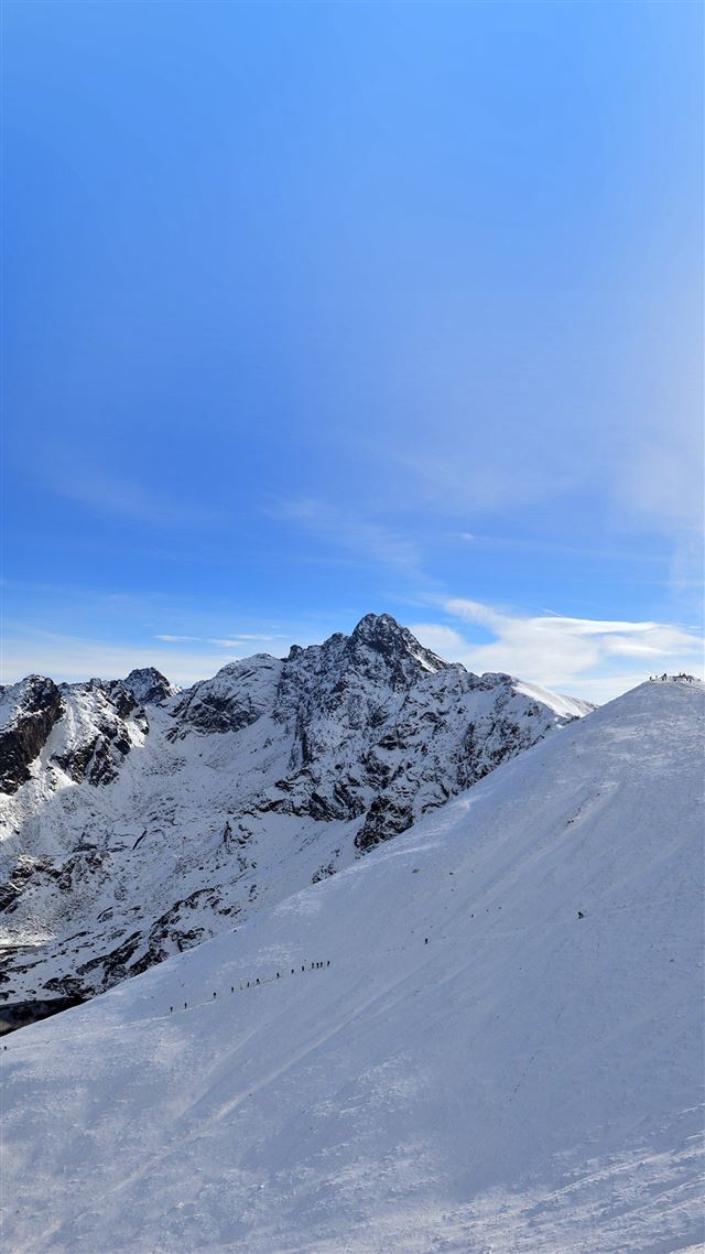 1080x1920 Winter Mountain Snow Blue Nature - bright iPhone 8 Wallpaper