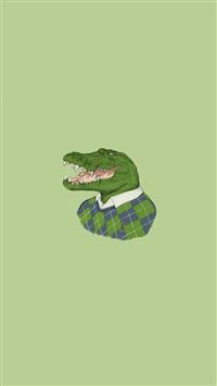 Lacoste Human Animal Minimal Art Illust Green wallpaper
