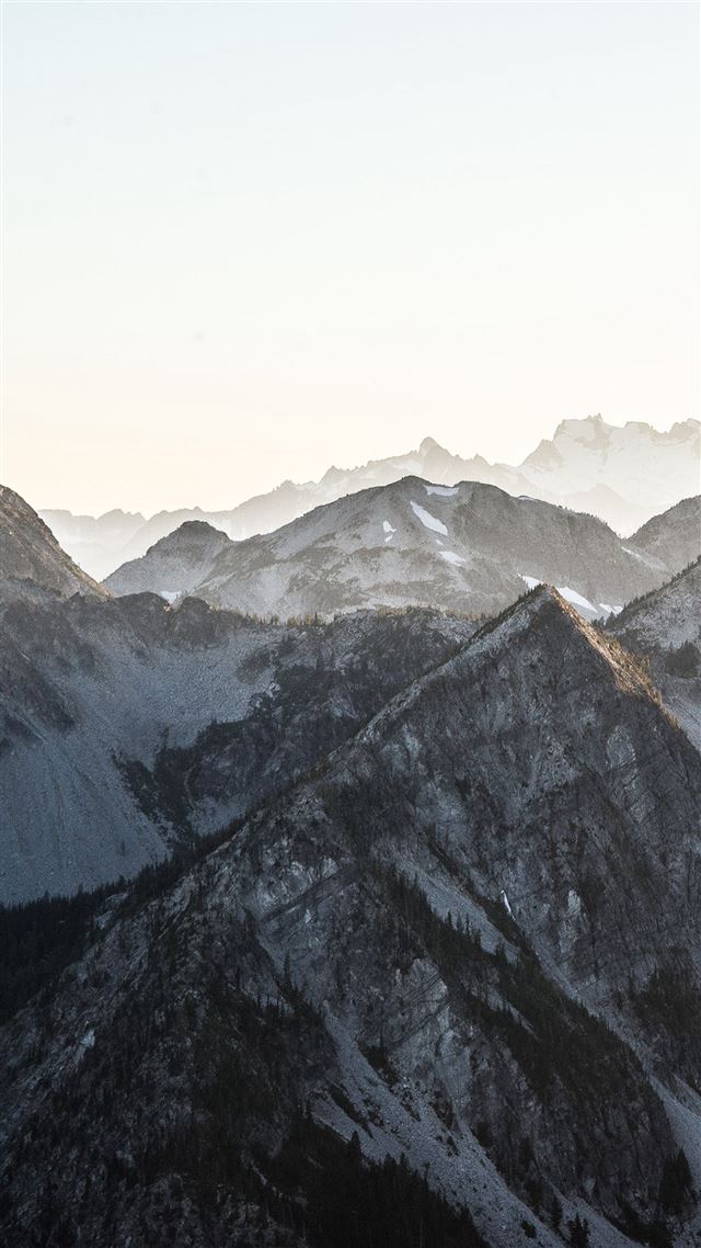 1080x1920 Mountain Layer View Nature Top - foggy iPhone 8 Wallpaper