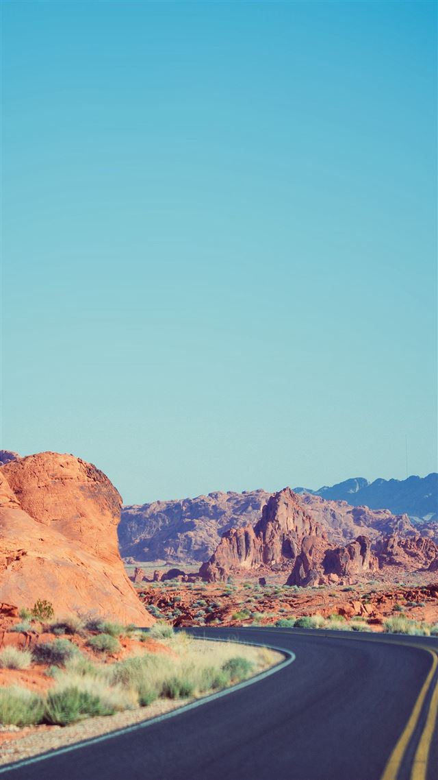1080x1920 Dessert Curves Mountain Nature Sky Blue - road iPhone 8 Wallpaper
