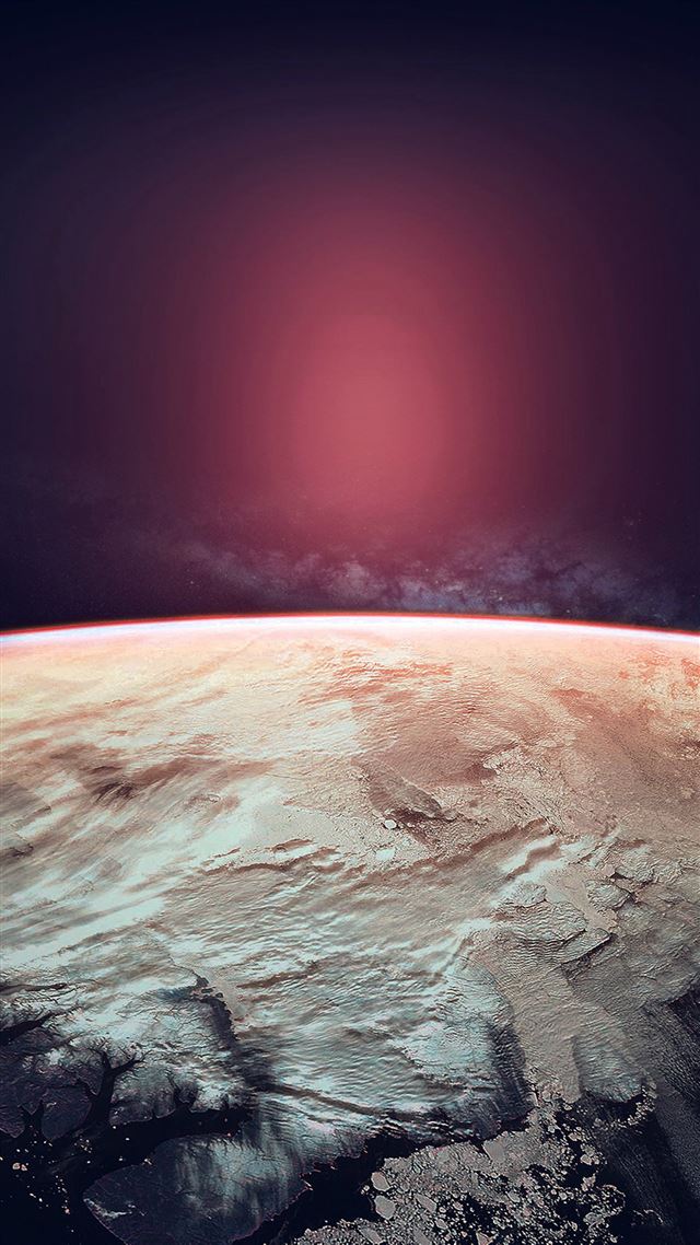 1080x1920 Space Red Earch Winter Dark Art - outer space iPhone 8 Wallpaper