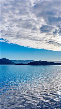 Lake Mountain Summer Nature Blue Healing Cloud wallpaper