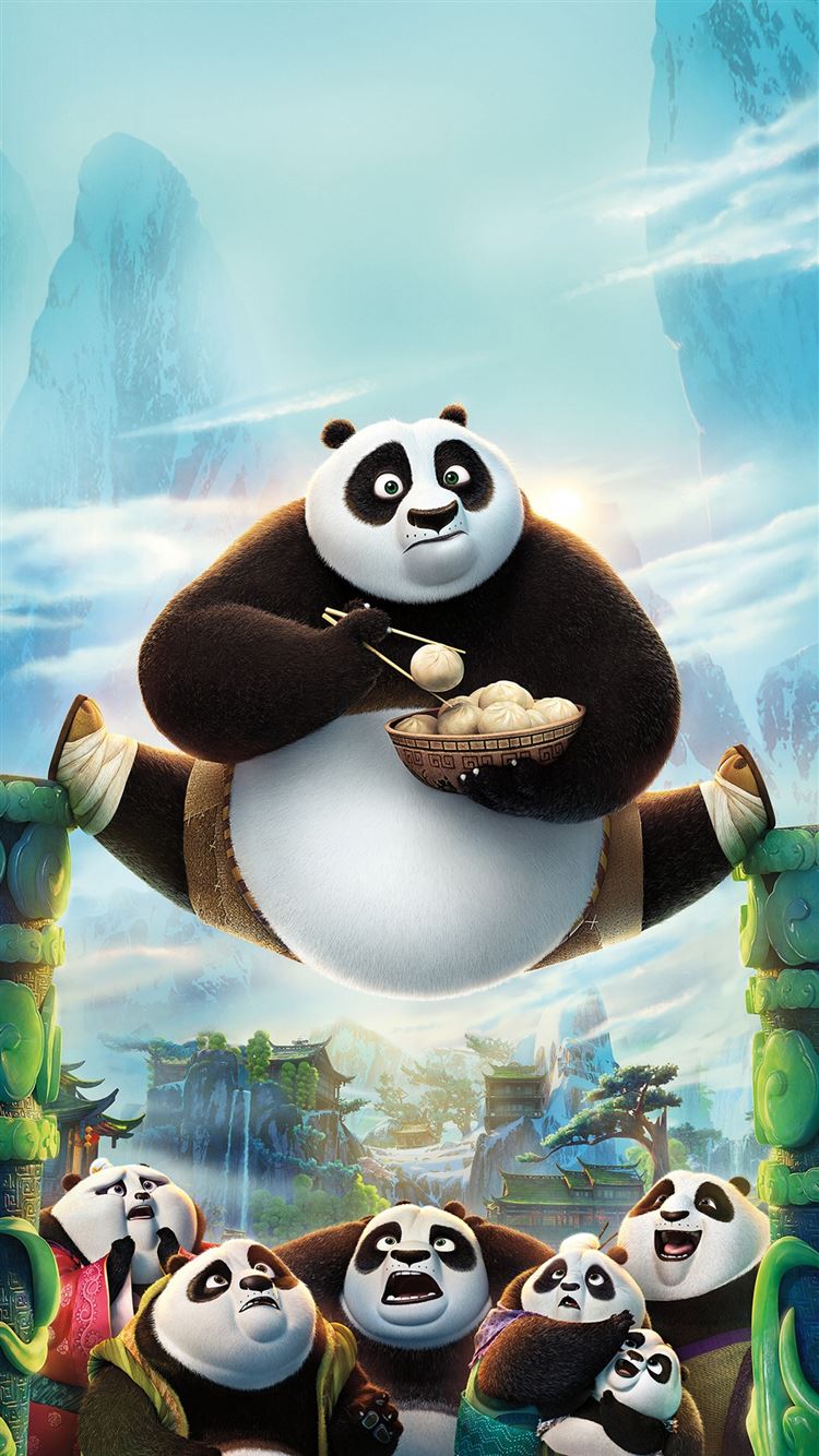 Kungfu Panda Art Illust Film Disney Iphone 8 Wallpapers Free Download
