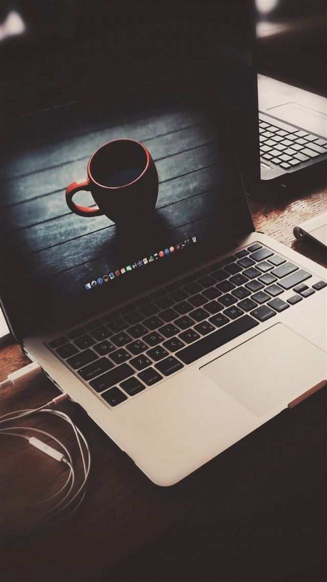1080x1920 Macbook Coffeen Cup Desk Elegant -  iPhone 8 Wallpaper