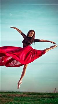 Ballet Dancer Red Dress  wallpaper