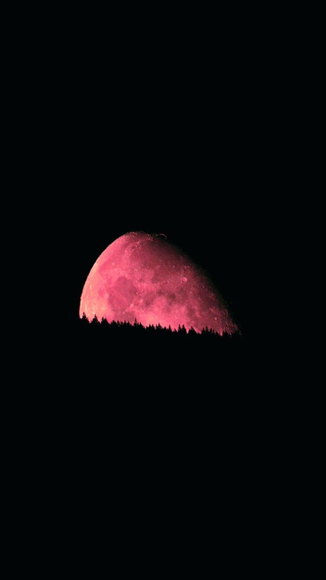 1080x1920 Big Red Moon Dark Night - night iPhone 8 Wallpaper