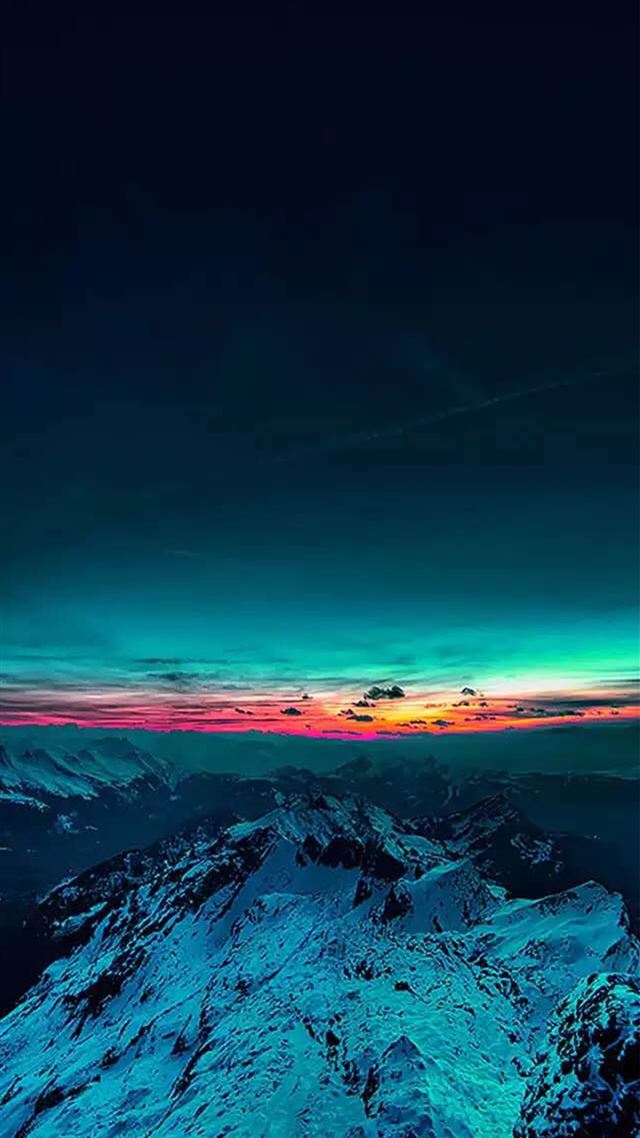 1080x1920 Sky On Fire Mountain Range Sunset  -  iPhone 8 Wallpaper