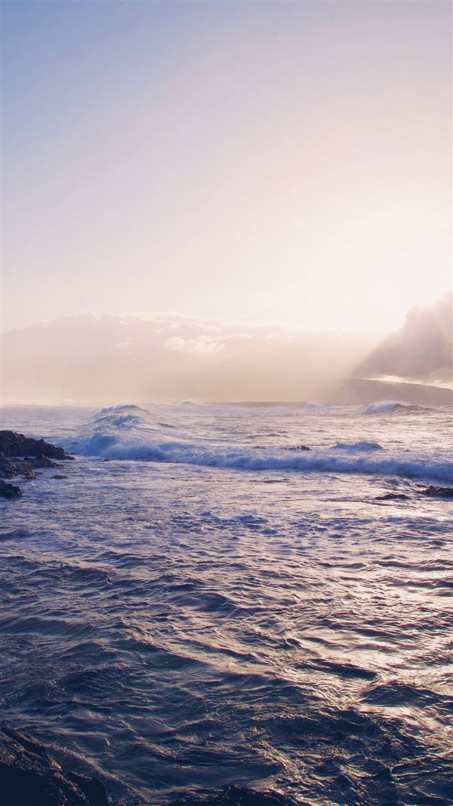 1080x1920 Sea Ocean Rock Nature Wave Sky - skyscape iPhone 8 Wallpaper