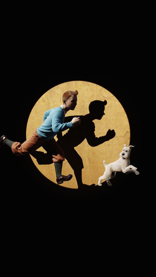 1080x1920 Tintin 3d Art Dark Illustration - shadow iPhone 8 Wallpaper