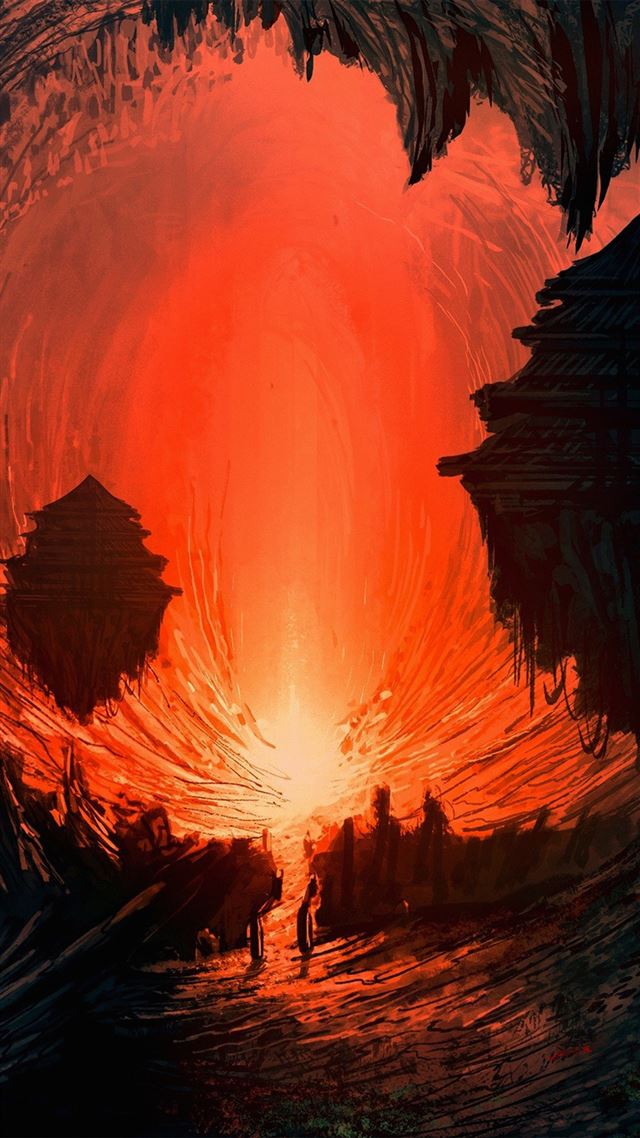 1080x1920 Airbrush Art Red Illustration - illustration iPhone 8 Wallpaper
