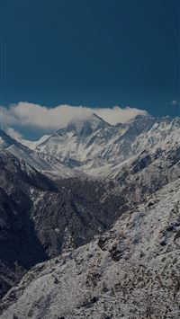 Winter Mountain Nature Snow Dark Alps wallpaper