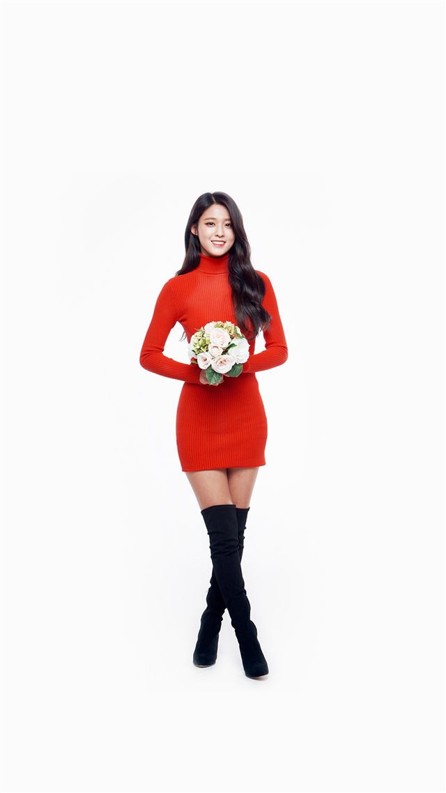 1080x1920 Seolhyun Aoa Red Christmas Cute Music White - music iPhone 8 Wallpaper