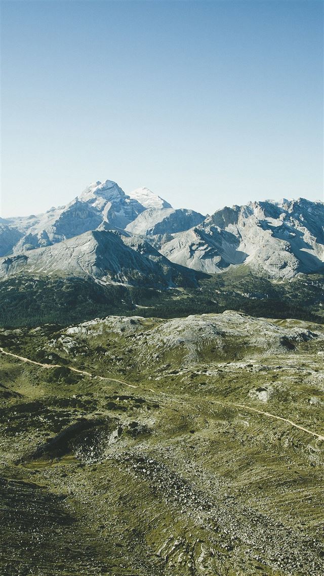 1080x1920 Summer Day Mountain Sky Green Blue Nature - daytime iPhone 8 Wallpaper