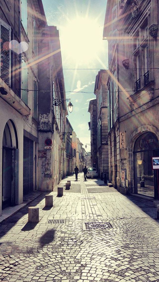 1080x1920 Retro Sunshine Street Secnery - retro iPhone 8 Wallpaper