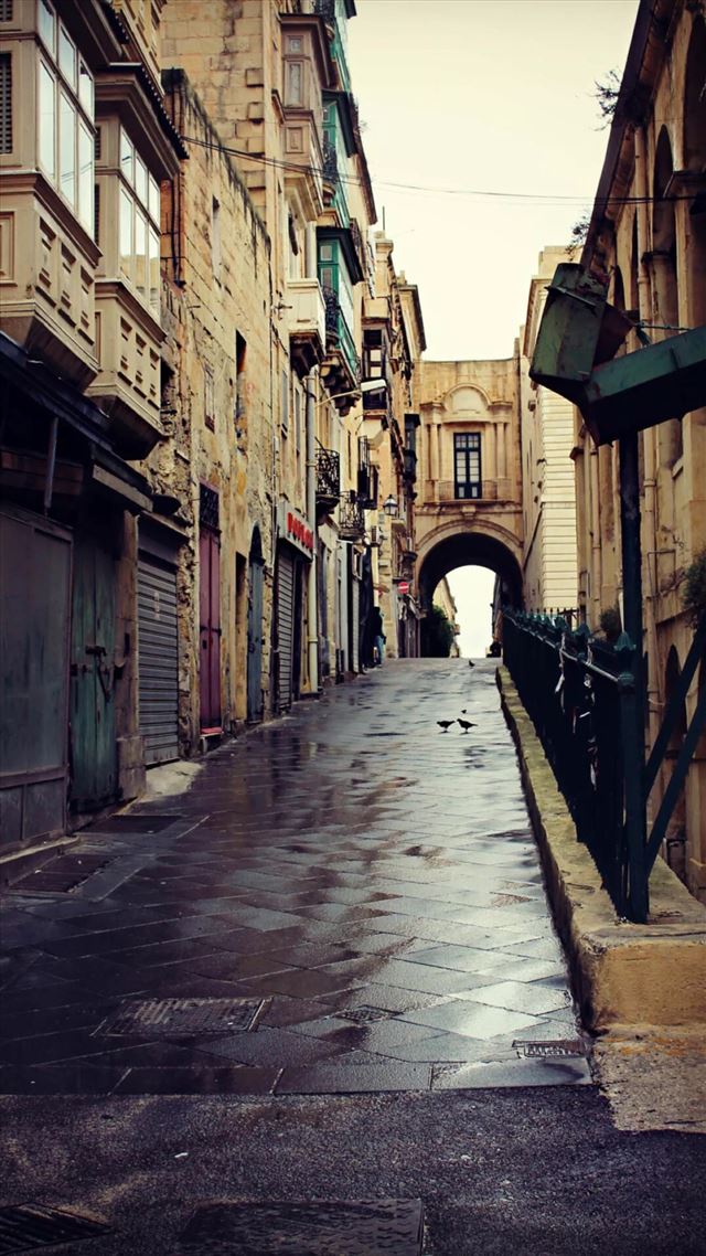 1080x1920 Retro Buildings Downtown Scenery -  iPhone 8 Wallpaper
