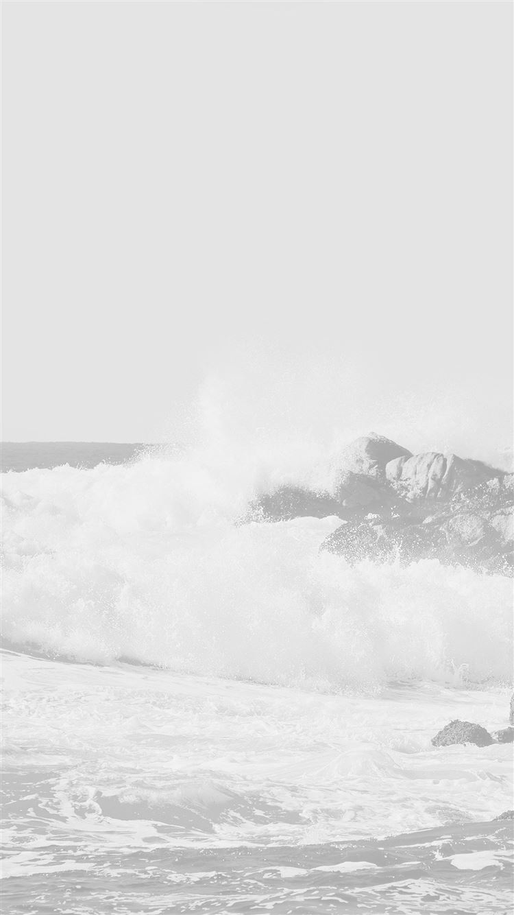 Wave Sea Nature Water Cool White iPhone 8 Wallpapers Free Download