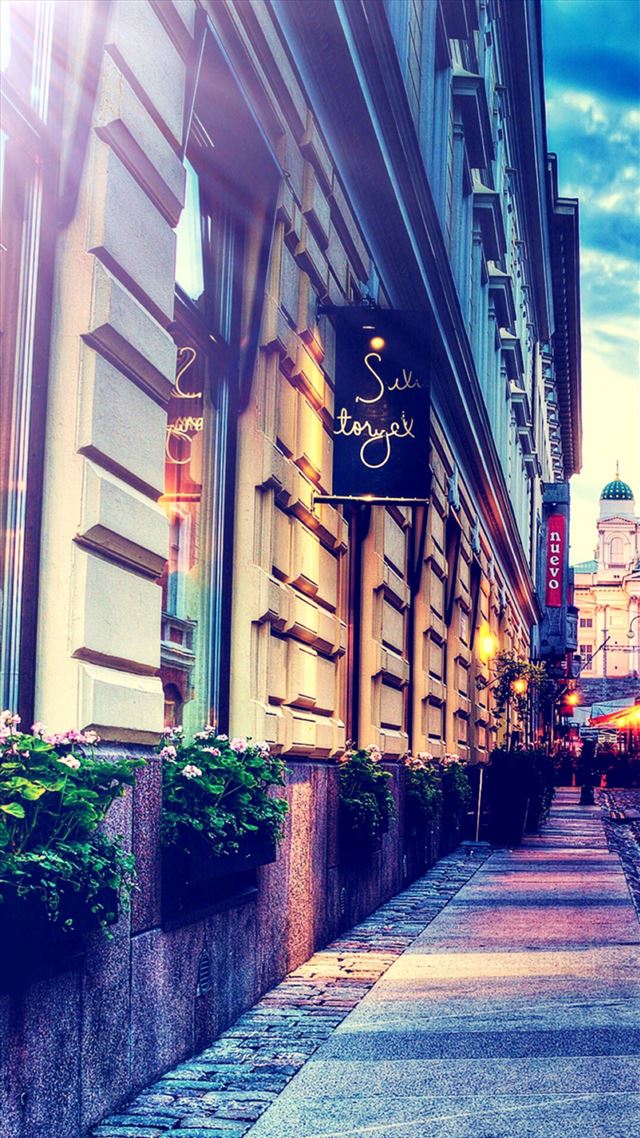 1080x1920 Town Street City View Beautiful Scene - twilight iPhone 8 Wallpaper