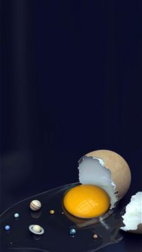 Solar System Broken Egg wallpaper