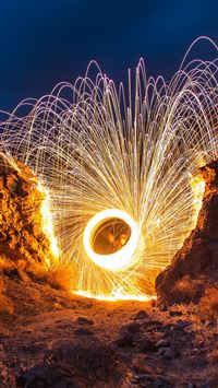 Lights Nature Fun Camping wallpaper