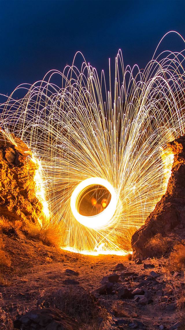 1080x1920 Lights Nature Fun Camping - golden iPhone 8 Wallpaper