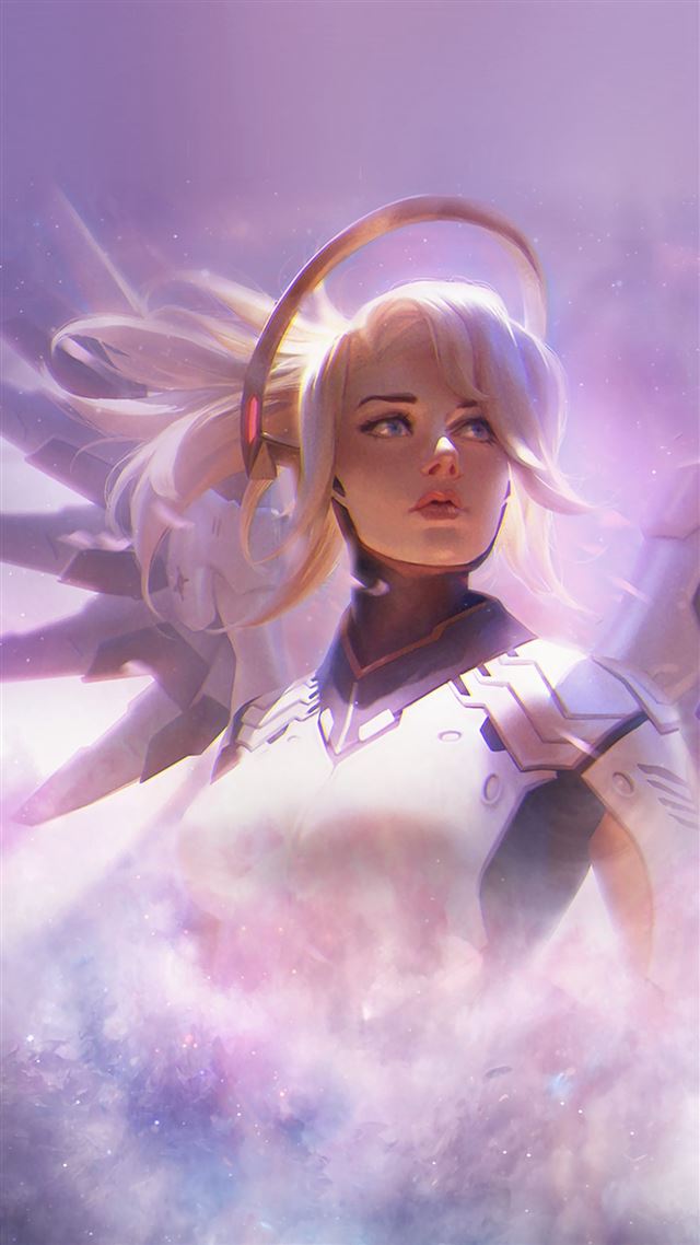 1080x1920 Mercy Overwatch Game Art Illustration - role iPhone 8 Wallpaper