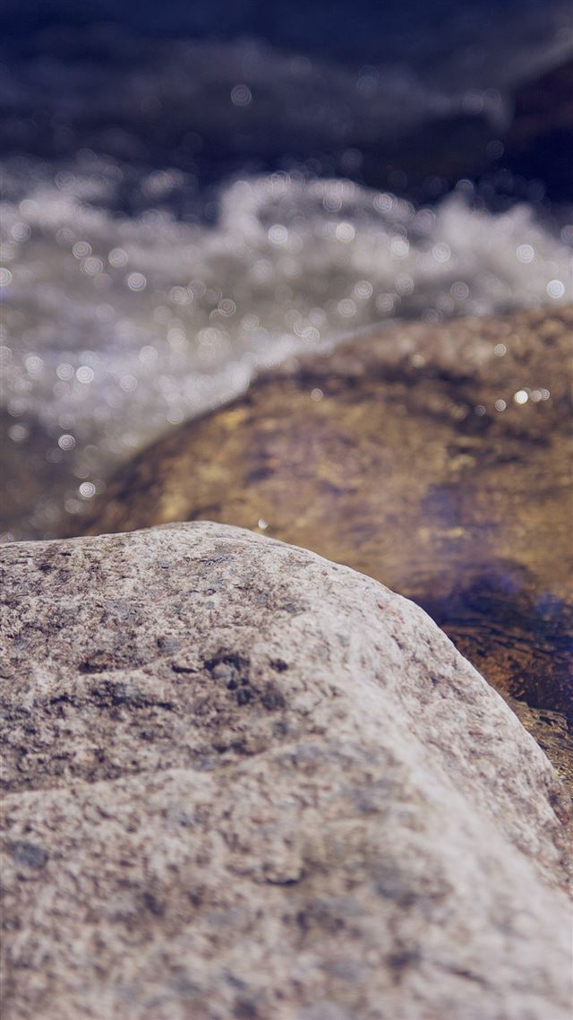 1080x1920 Water Rocks River Nature Bokeh Flare - river iPhone 8 Wallpaper