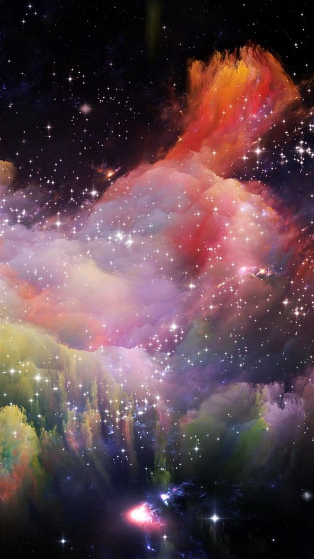 1080x1920 Space Rainbow Colorful Star Art Illustration - starry iPhone 8 Wallpaper